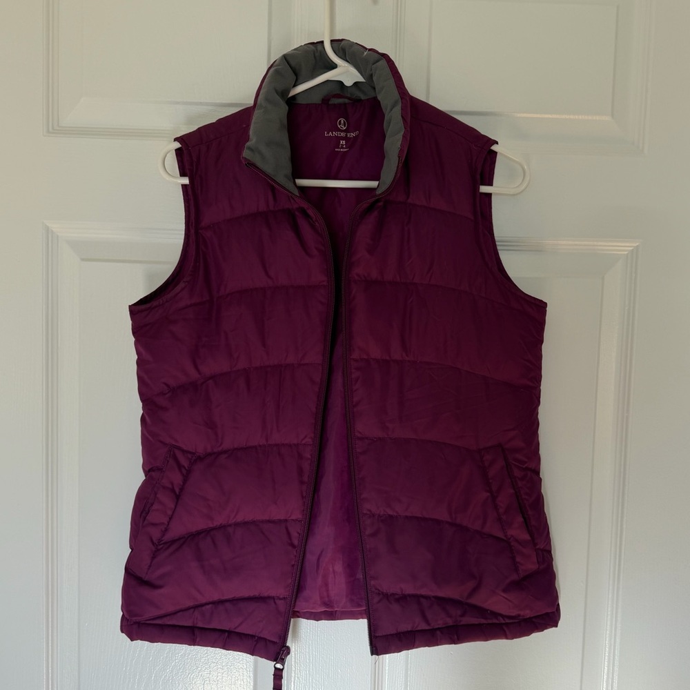 Lands' End Women's Plum Quilted Vest